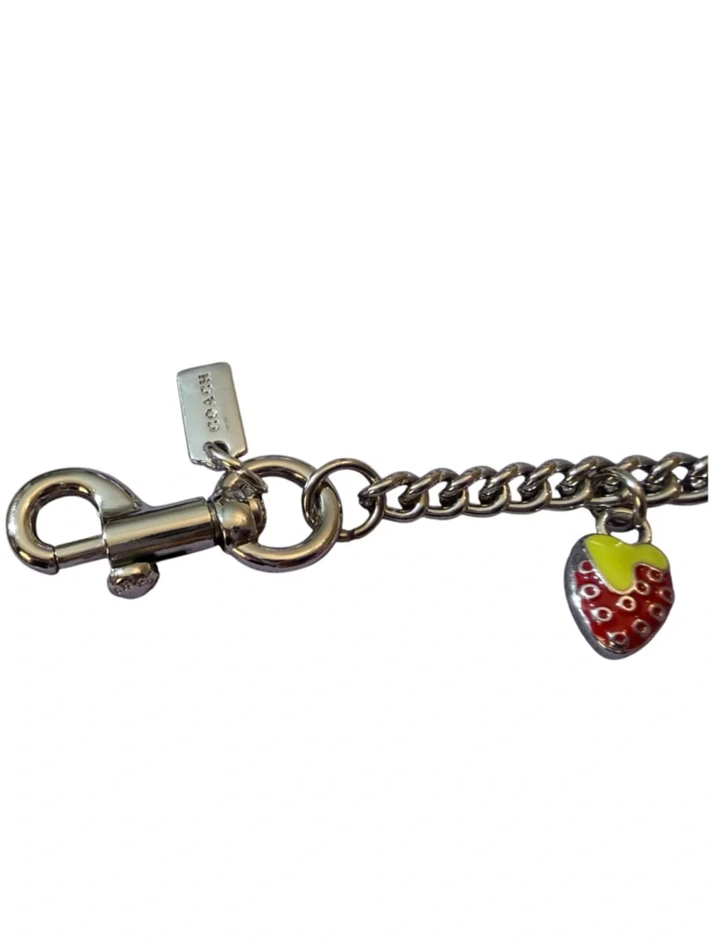 Coach Silver Motif Chain Bag Charm, NWOT
